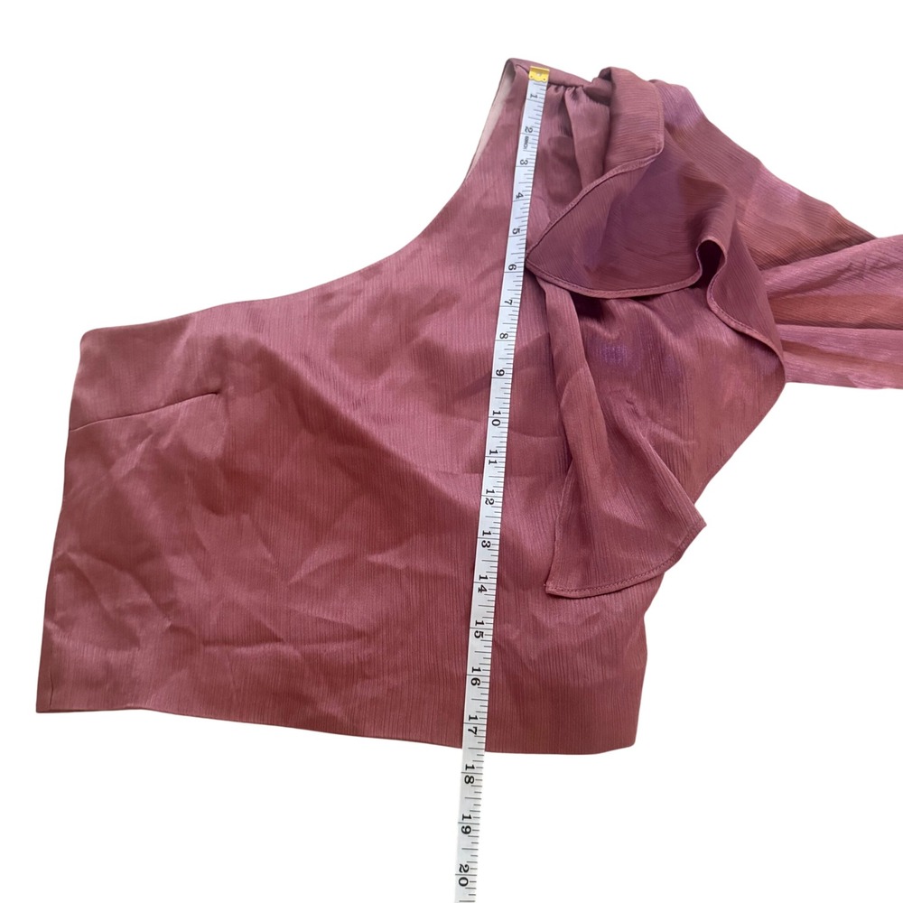 Lovers + Friends REVOLVE Park Mauve Pink One-Shoulder Blouse Women's Small - Picture 8 of 8